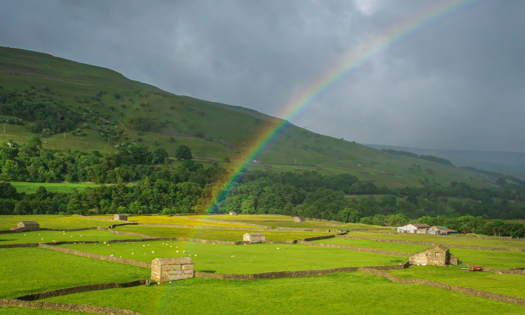 Rainbow over Barns, Gunnerside